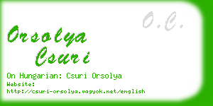 orsolya csuri business card